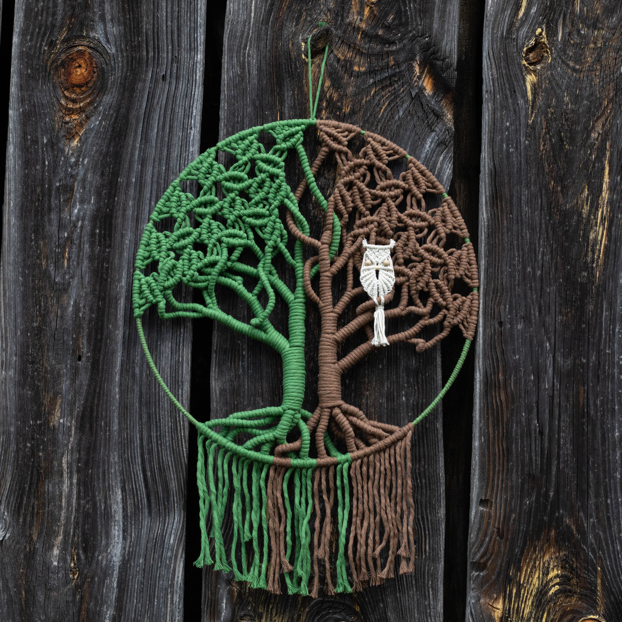 Macrame Tree of Life with Owl.